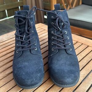 Earth lace up suede ankle boot